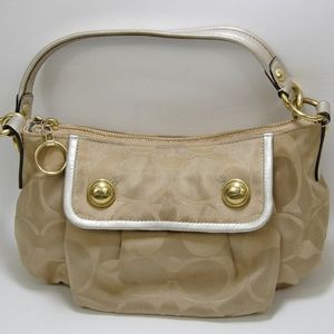 Coach Poppy Signature Sateen Groovy Bag Gold 13833